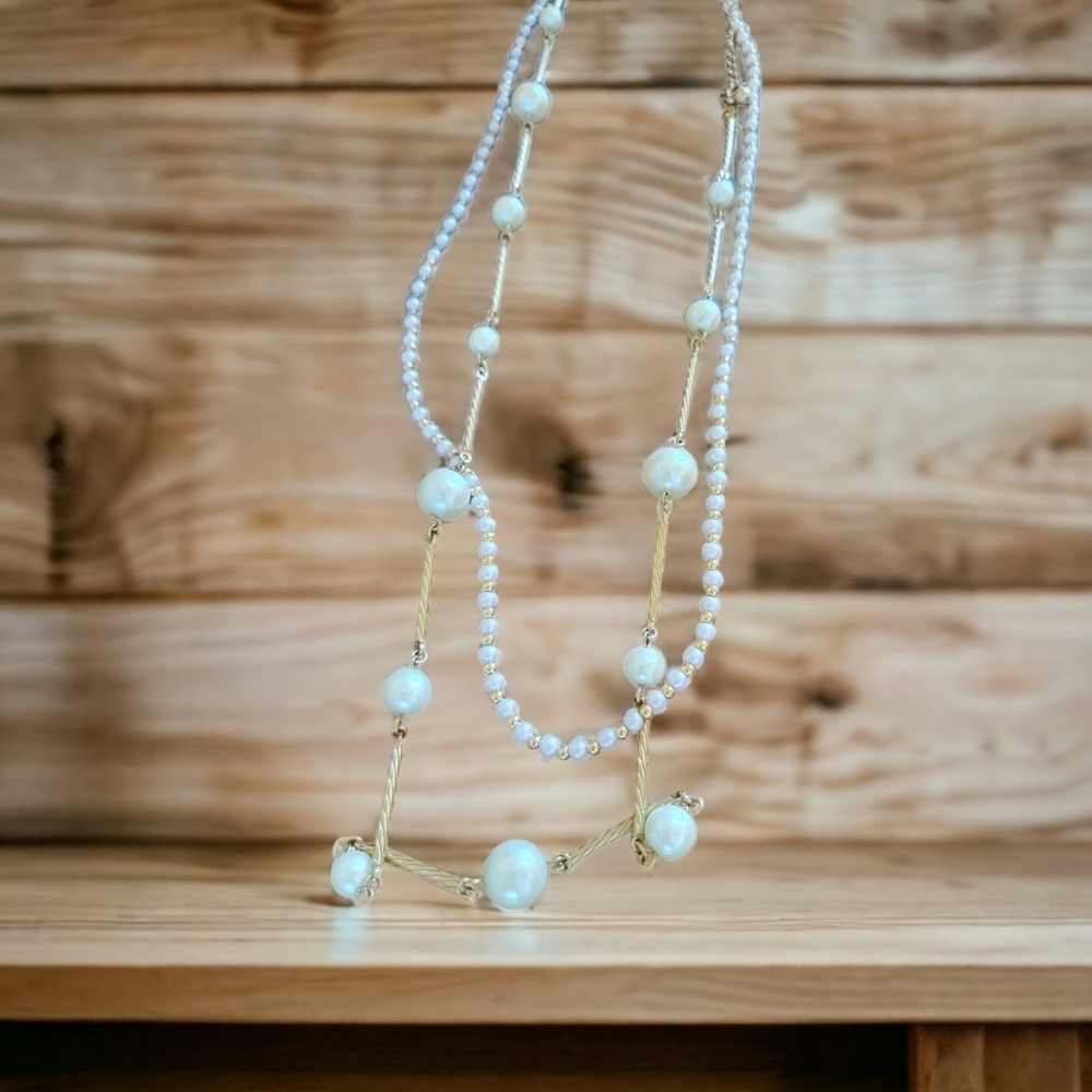Double Layer Pearl Necklace